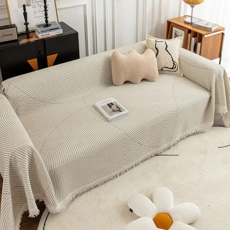 Jacquard Sofa Throw Blanket - Soft Polyester - Modern - Decorative Woven Blanket - Image 2