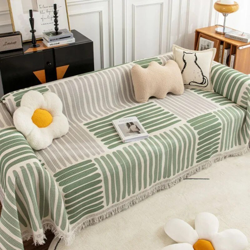Jacquard Sofa Throw Blanket - Soft Polyester - Modern - Decorative Woven Blanket - Image 4