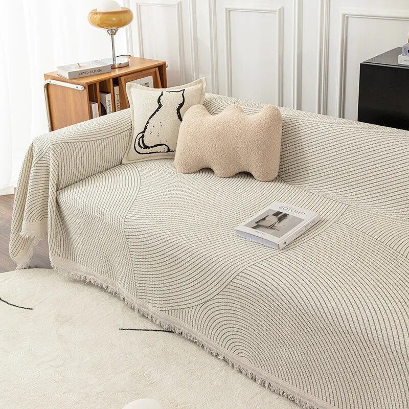 Jacquard Sofa Throw Blanket - Soft Polyester - Modern - Decorative Woven Blanket - Image 8