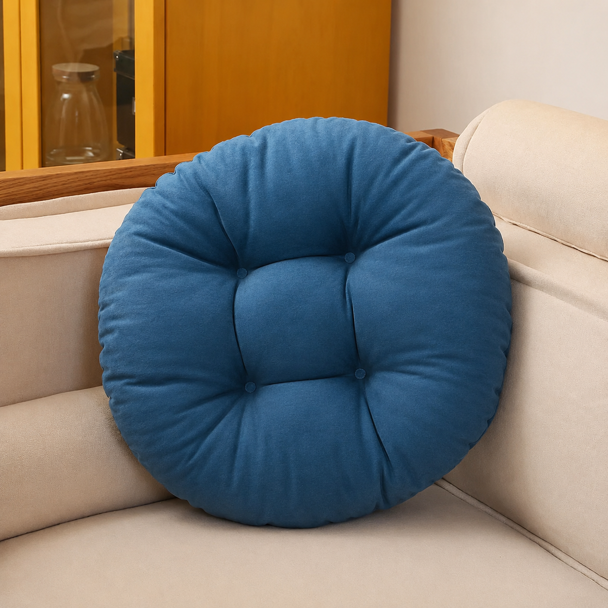 Japanese Futon-Style Floor Cushion with Thick PU Foam