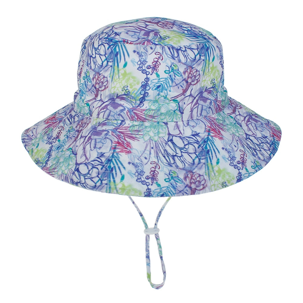 Kids' Adjustable Sun Hat - UV Protection, Breathable & Cute Designs