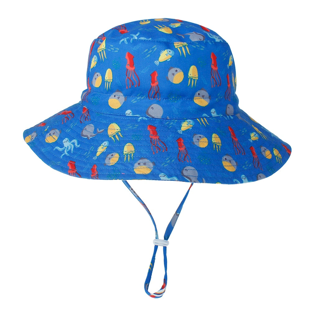 Kids' Adjustable Sun Hat - UV Protection, Breathable & Cute Designs
