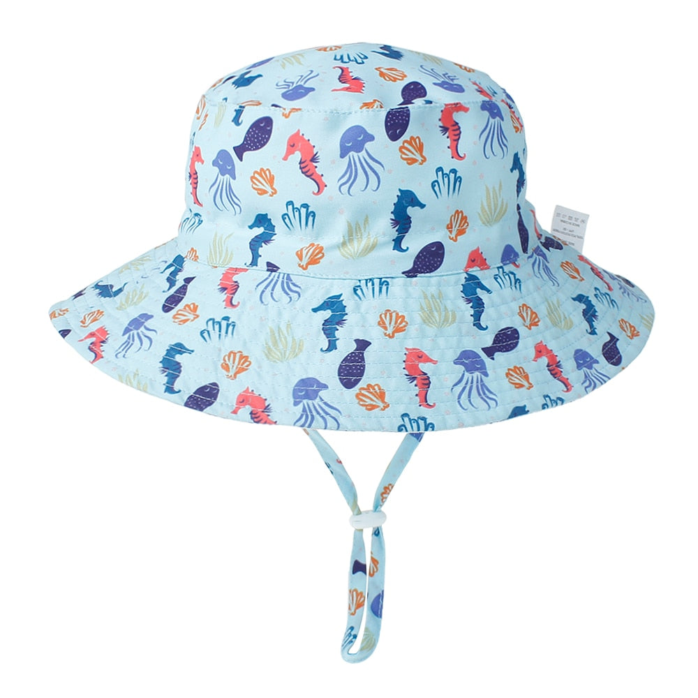 Kids' Adjustable Sun Hat - UV Protection, Breathable & Cute Designs