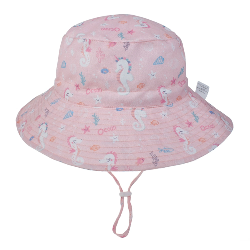 Kids' Adjustable Sun Hat - UV Protection, Breathable & Cute Designs