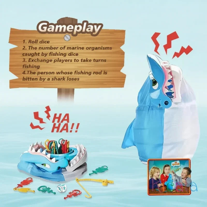 Kids' Educational Shark Attack Family Board Game