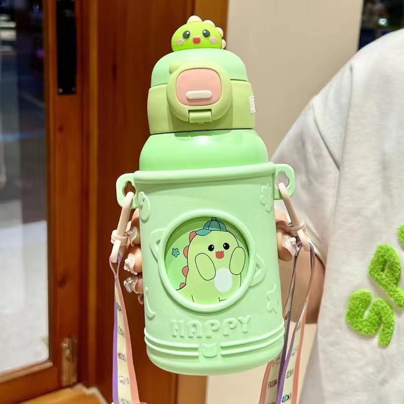 Kids' Insulated Thermos Water Bottle with Straw