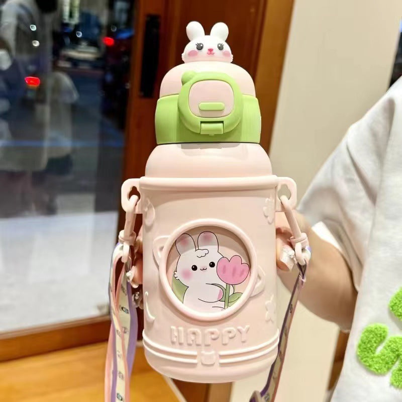Kids' Insulated Thermos Water Bottle with Straw