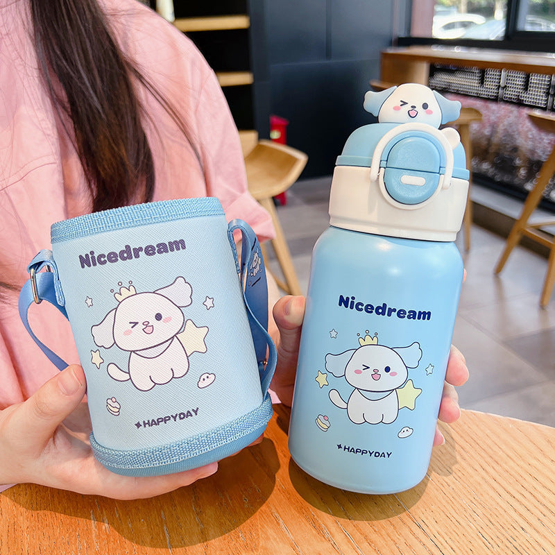 Kids' Insulated Thermos Water Bottle with Straw