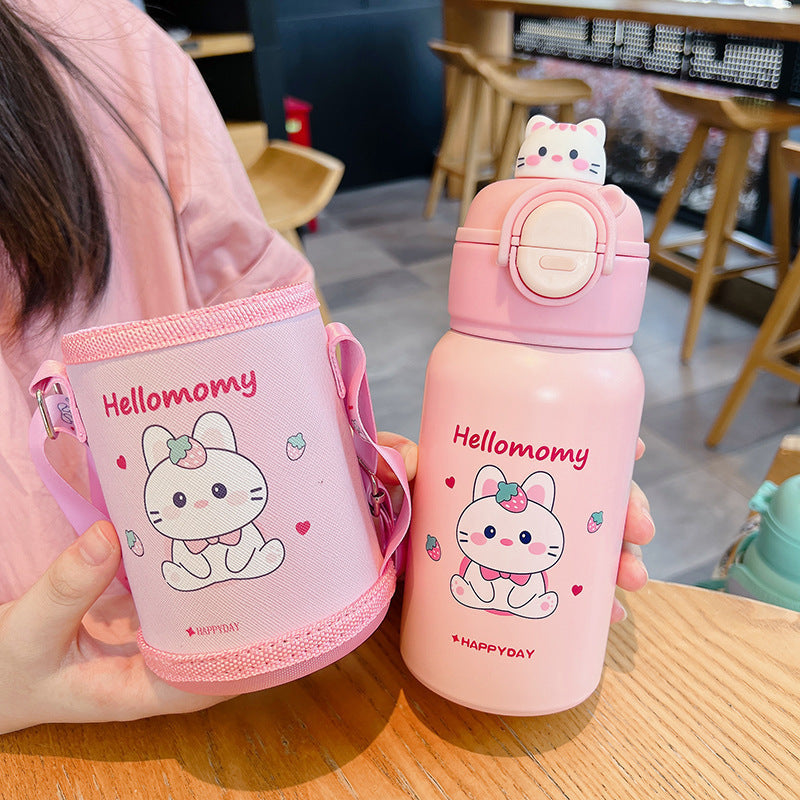 Kids' Insulated Thermos Water Bottle with Straw