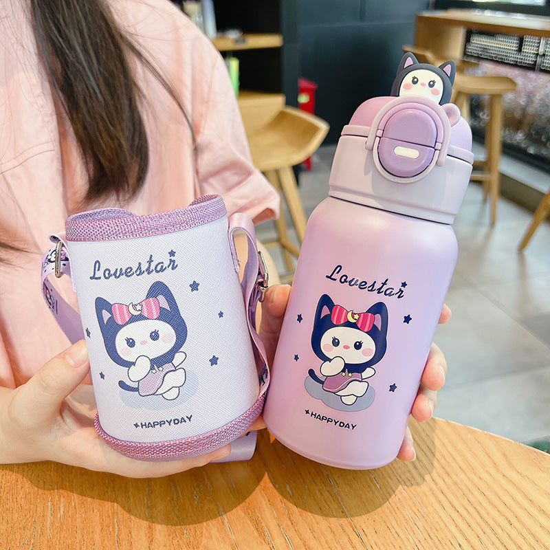 Kids' Insulated Thermos Water Bottle with Straw