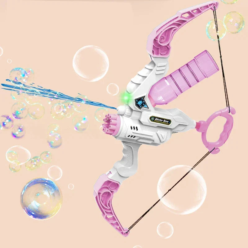Kids Outdoor 2-in-1 Bow Bubble Machine Water Blaster Toy