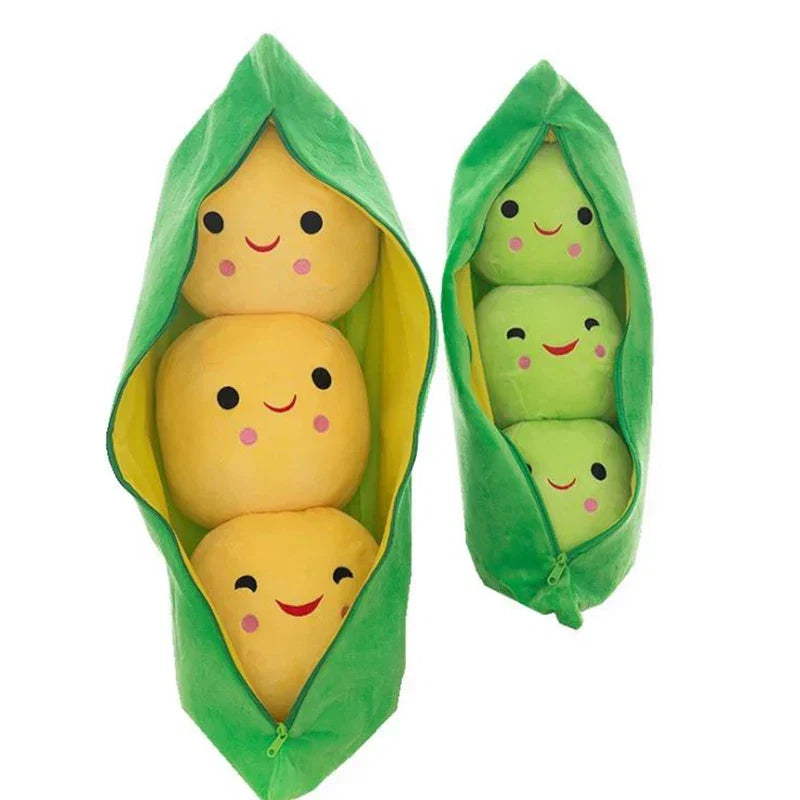 Kids' Plush Peas Doll Toy – Soft & Cuddly Companion