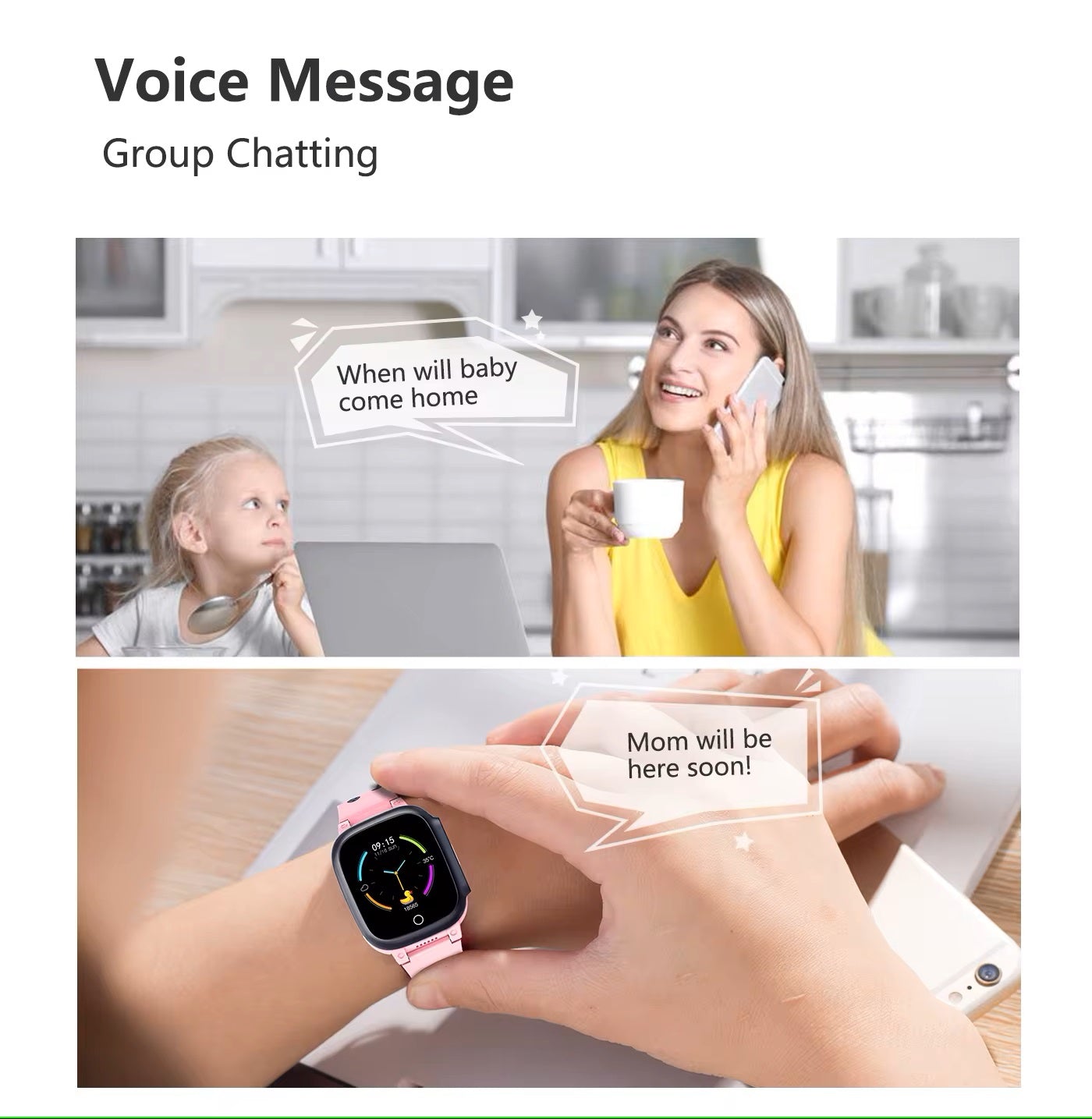 KidTrack | Smart GPS Watch with Video Calling & Emergency Calling