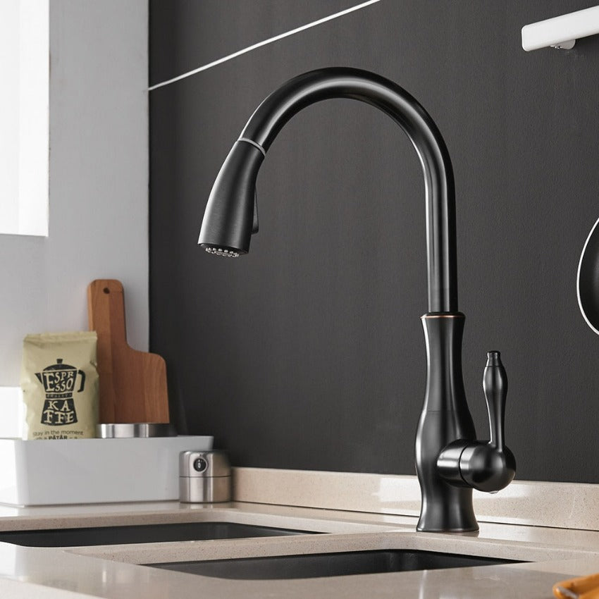 Kitchen Faucet - Retractable Pull-Out - Stylish Mixer Tap - High Arc - Image 3