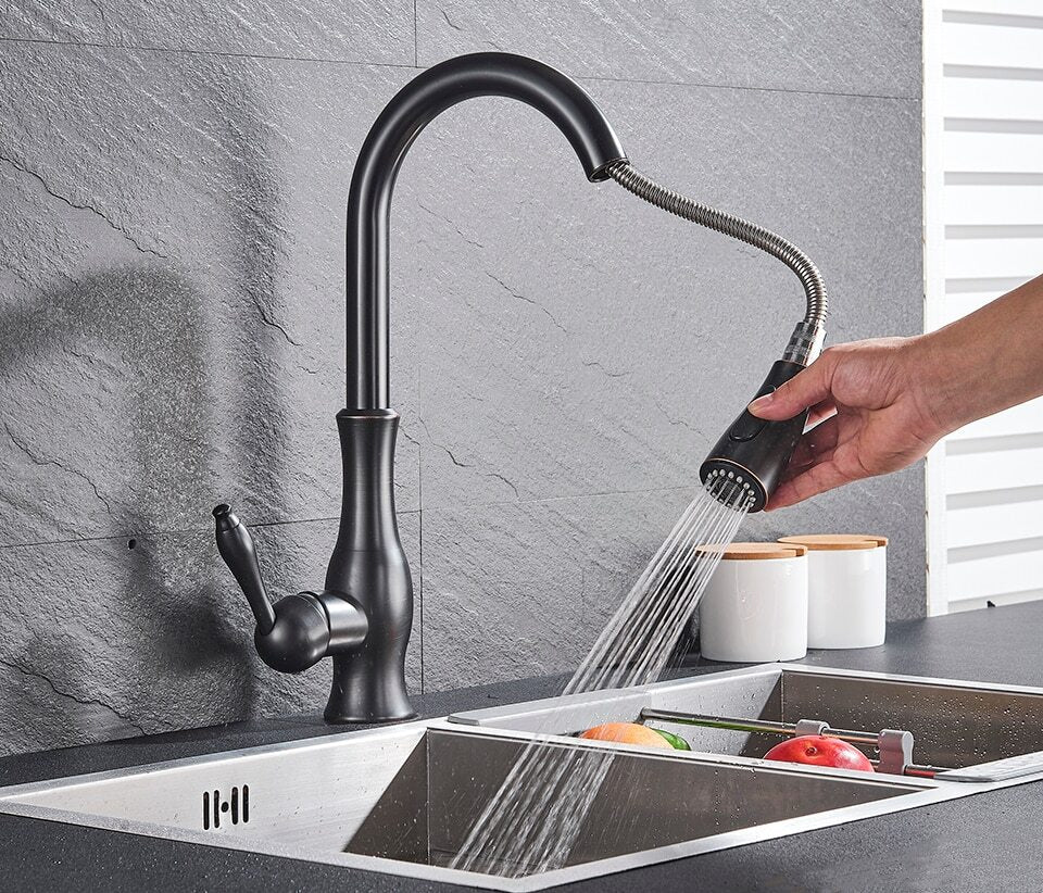 Kitchen Faucet - Retractable Pull-Out - Stylish Mixer Tap - High Arc - Image 4