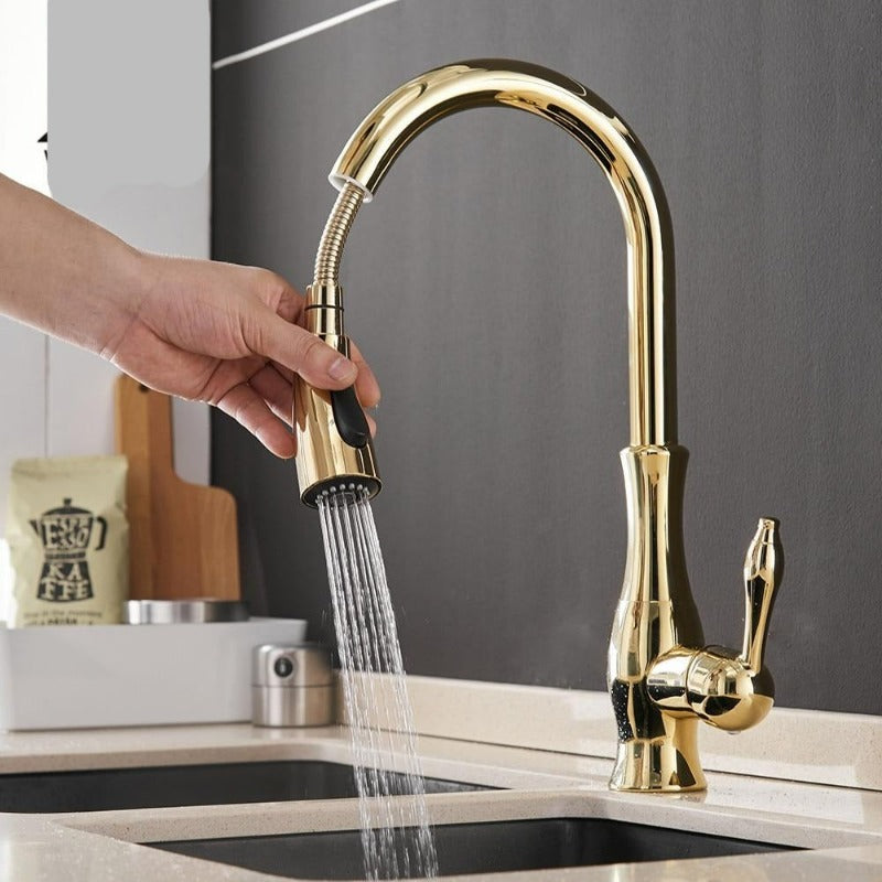 Kitchen Faucet - Retractable Pull-Out - Stylish Mixer Tap - High Arc - Image 5