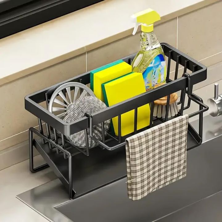 Kitchen Sink Caddy | Rustproof | With Towel Bar | AquaRack