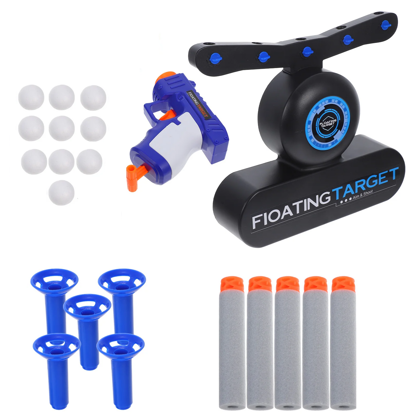 Kletshuts AirshotToy: Floating Ball Air Shot Target Shooting Toy Game Set