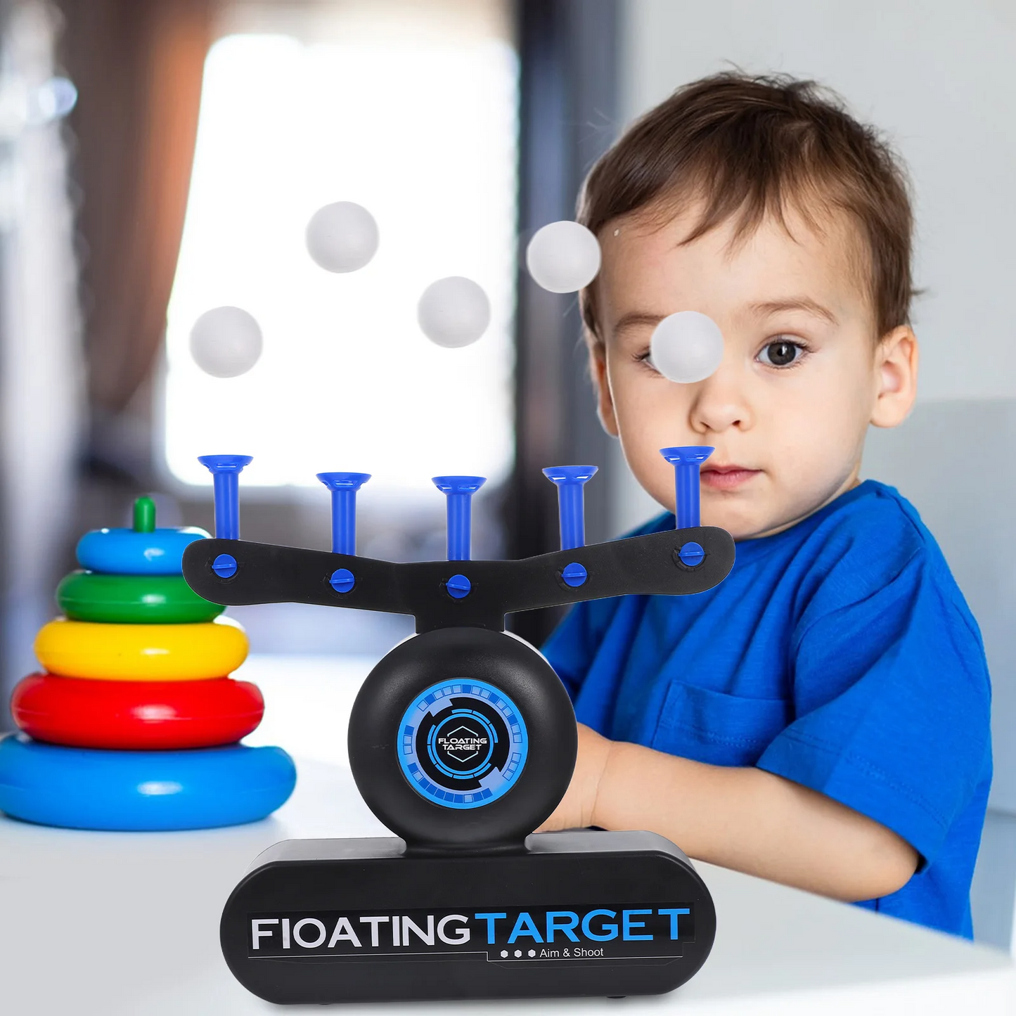 Kletshuts AirshotToy: Floating Ball Air Shot Target Shooting Toy Game Set