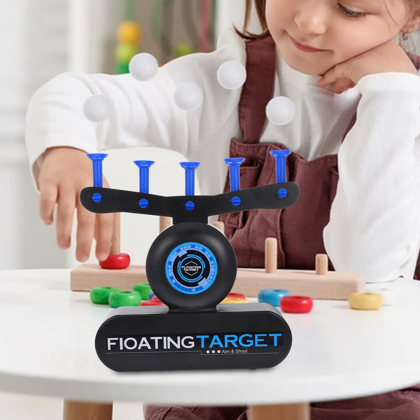 Kletshuts AirshotToy: Floating Ball Air Shot Target Shooting Toy Game Set