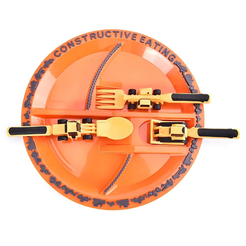 Kletshuts CarCutlery: Kids Construction Cutlery Set
