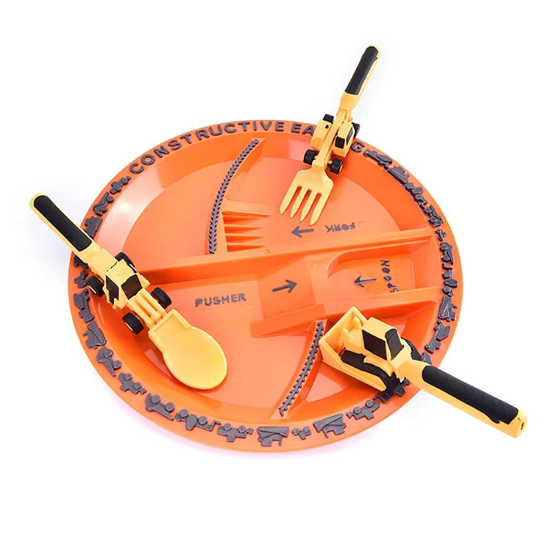 Kletshuts CarCutlery: Kids Construction Cutlery Set