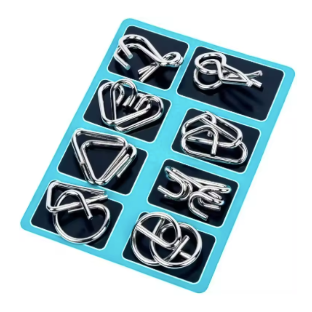 Kletshuts MetalPuzzles: Children's Brain Teaser Metal Puzzle Set