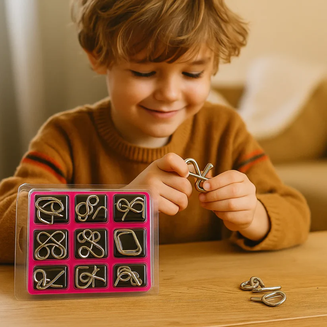 Kletshuts MetalPuzzles: Children's Brain Teaser Metal Puzzle Set