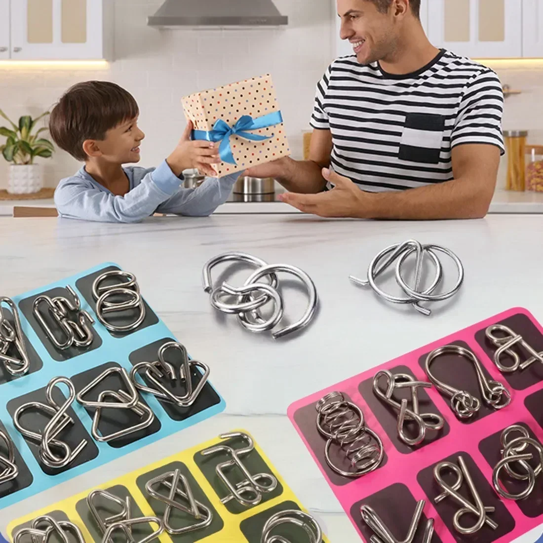 Kletshuts MetalPuzzles: Children's Brain Teaser Metal Puzzle Set