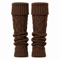 Knitted Leg Warmers | Stretchy Acrylic Fit | Approx. 40 cm Long Leg Warmers for Indoor Wear, Autumn & Winter