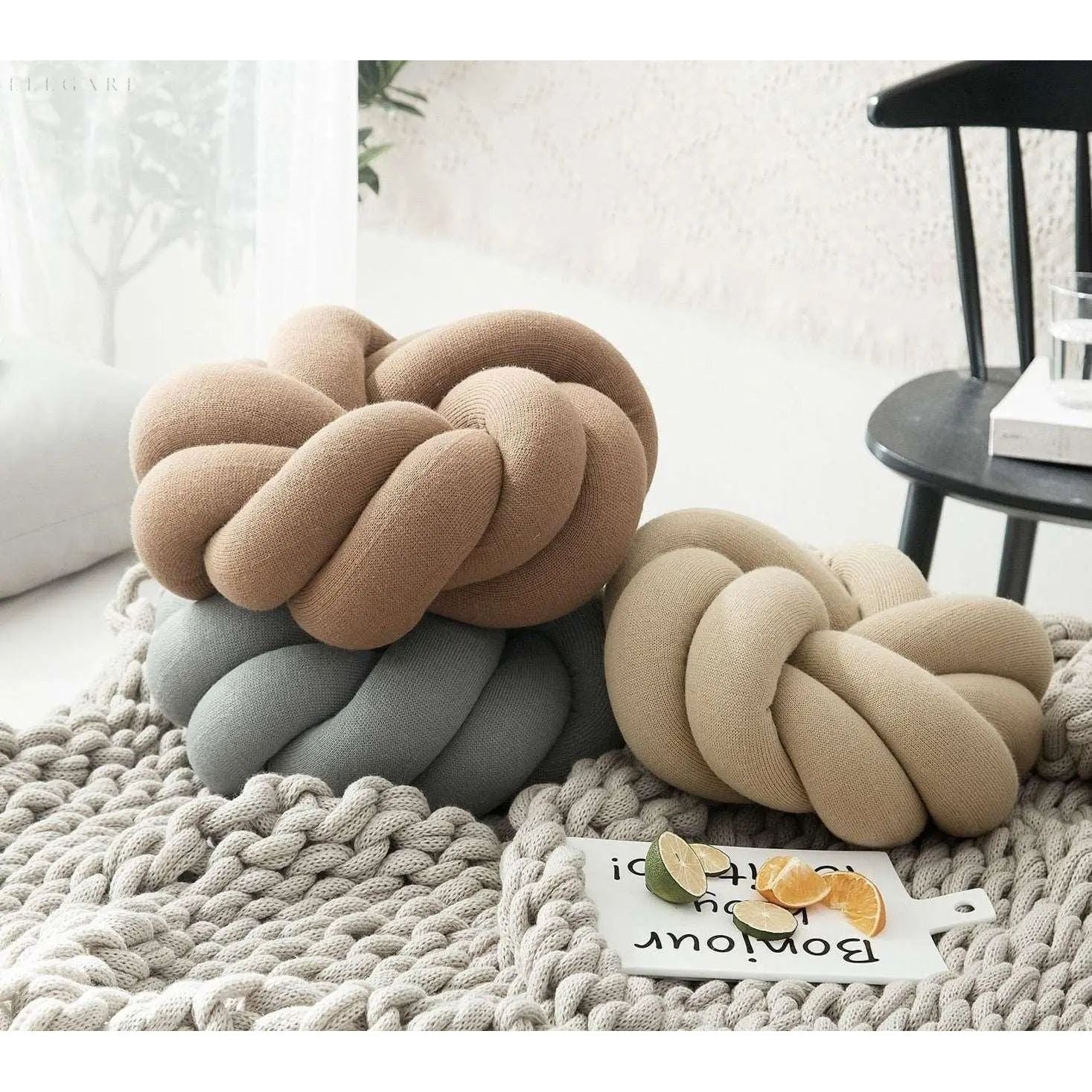 Knot Decorative Pillow - Cotton Blend - Novelty Home Decor - Image 1