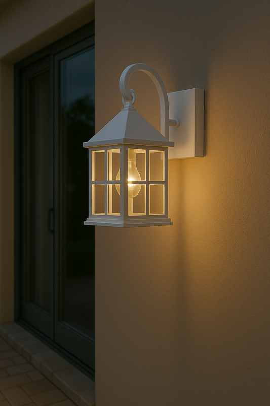 Lantern Style Outdoor Wall Light - Stylish Fixture - Elegant Design - Image 1