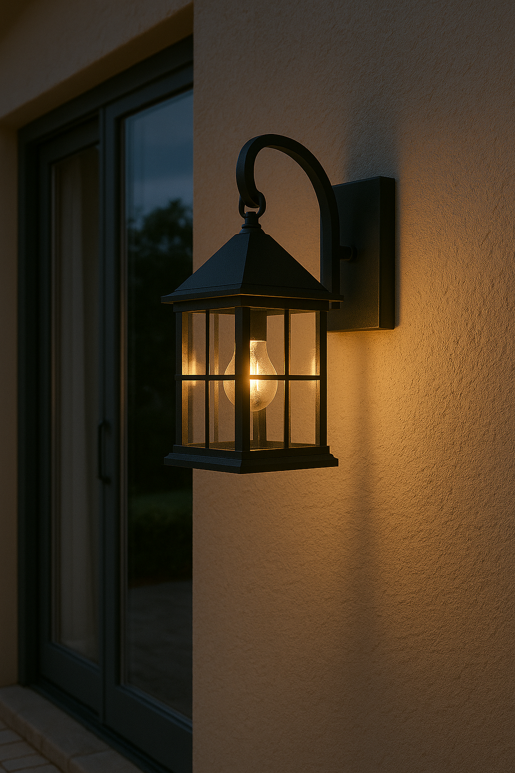 Lantern Style Outdoor Wall Light - Stylish Fixture - Elegant Design - Image 2