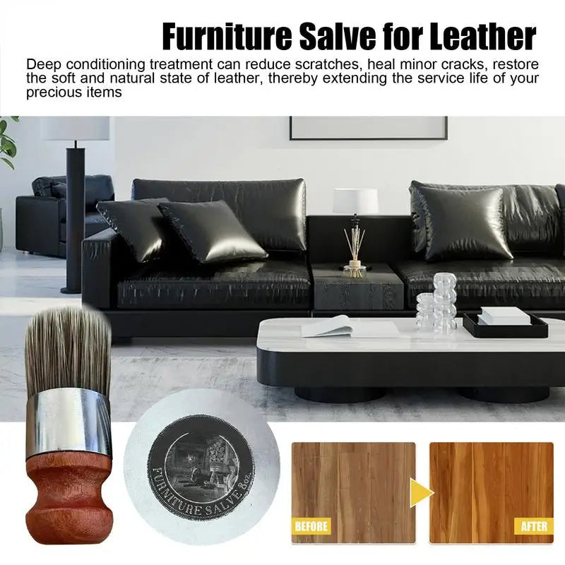 Leather Furniture Repair Salve with Beeswax & Shea Butter