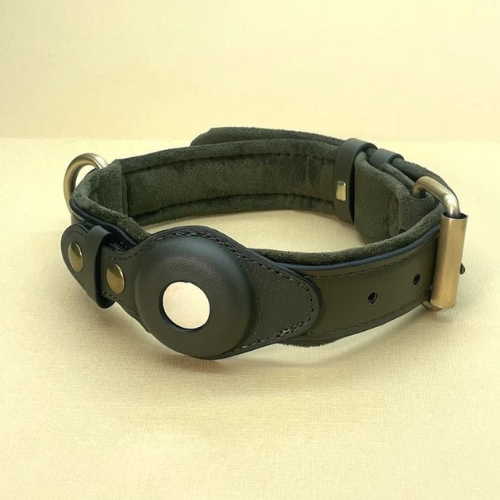 Leather Smart Tracker Dog Collar - Adjustable Pet Safety Collar - Stylish Pet Accessory - Image 4