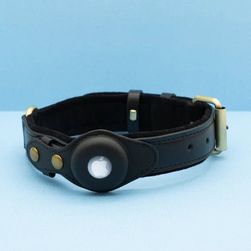 Leather Smart Tracker Dog Collar - Adjustable Pet Safety Collar - Stylish Pet Accessory - Image 1