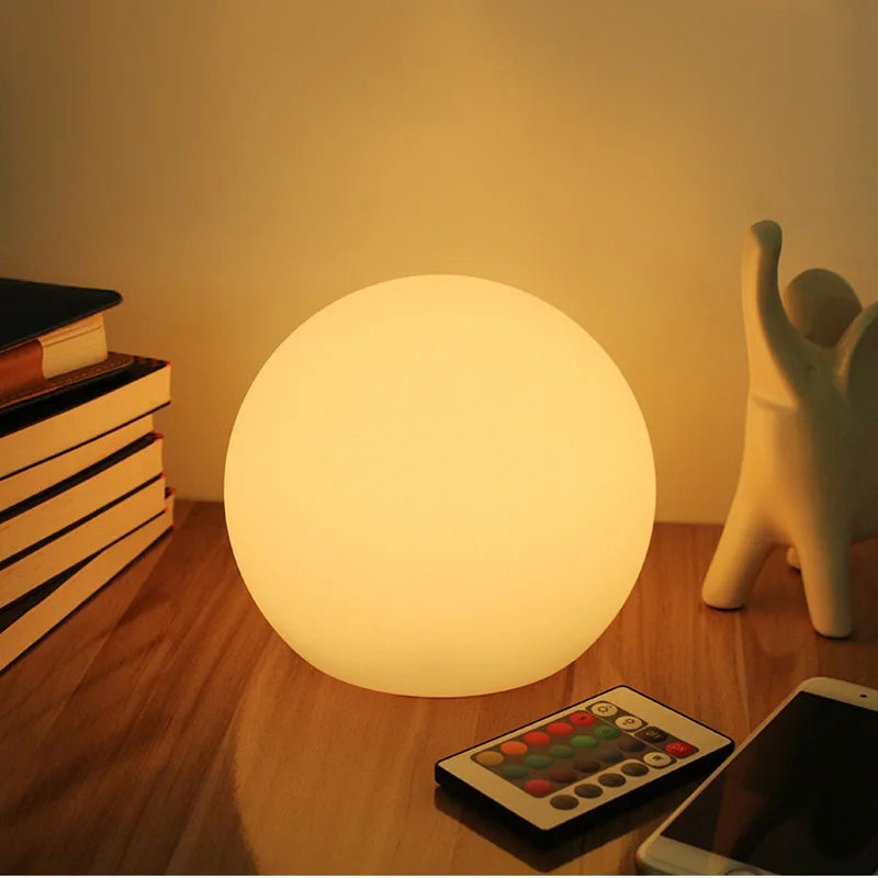 LED Ball Table Lamp - Rechargeable - Modern Decor Lighting - Remote Controlled - Image 2