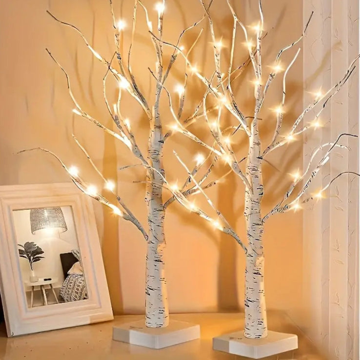 LED Birch Tree Lamp - White - Decorative Table Light - Christmas & Home Decor - Image 3
