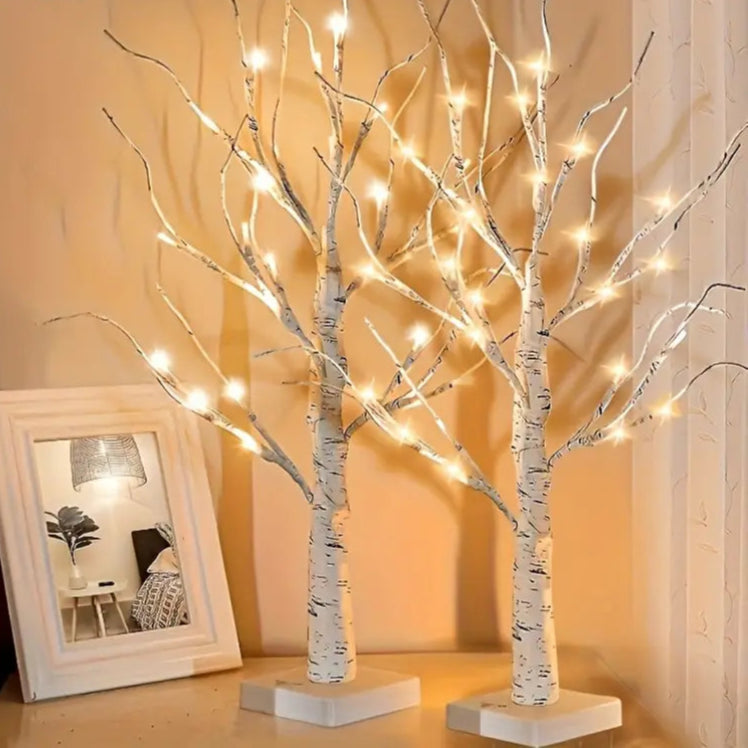 LED Birch Tree Lamp - White - Decorative Table Light - Christmas & Home Decor - Image 5