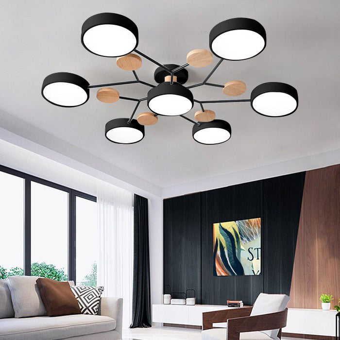 LED Ceiling Light - Iron & Acrylic - Modern Flush Mount - Multi-Head Design - Image 13