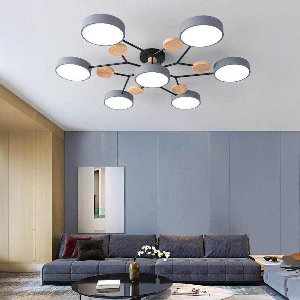LED Ceiling Light - Iron & Acrylic - Modern Flush Mount - Multi-Head Design - Image 14