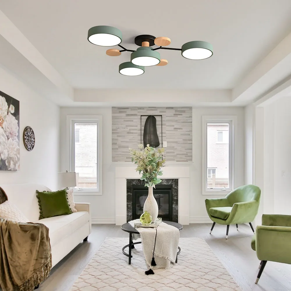 LED Ceiling Light - Iron & Acrylic - Modern Flush Mount - Multi-Head Design - Image 3