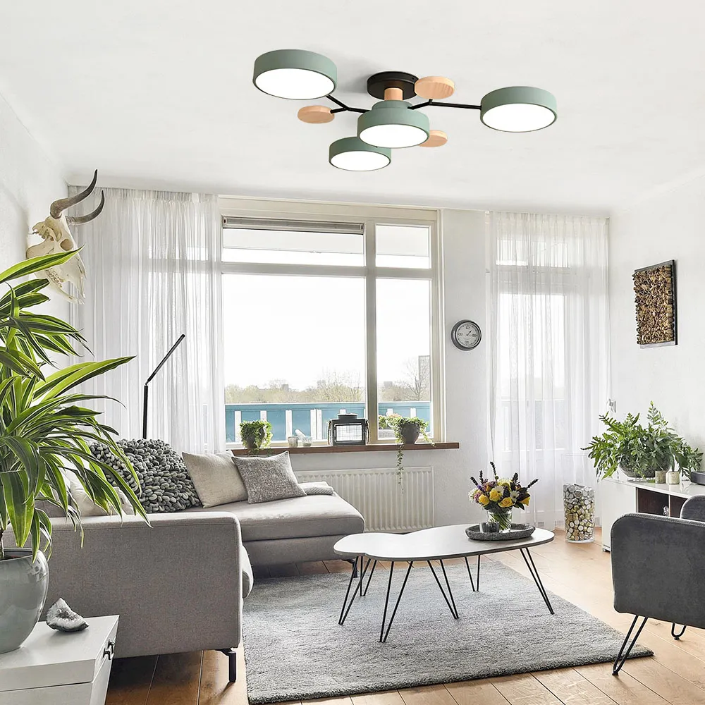 LED Ceiling Light - Iron & Acrylic - Modern Flush Mount - Multi-Head Design - Image 4