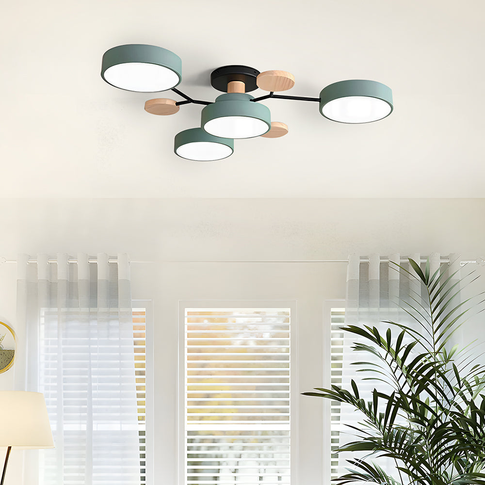 LED Ceiling Light - Iron & Acrylic - Modern Flush Mount - Multi-Head Design - Image 5