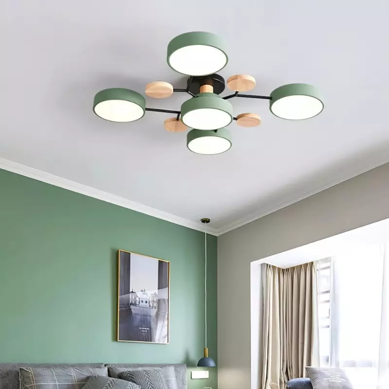 LED Ceiling Light - Iron & Acrylic - Modern Flush Mount - Multi-Head Design - Image 6