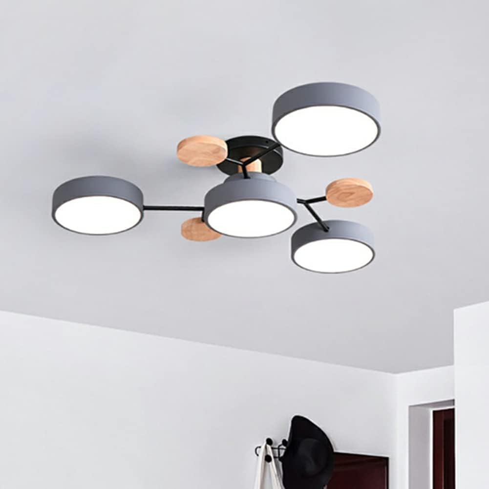 LED Ceiling Light - Iron & Acrylic - Modern Flush Mount - Multi-Head Design - Image 8