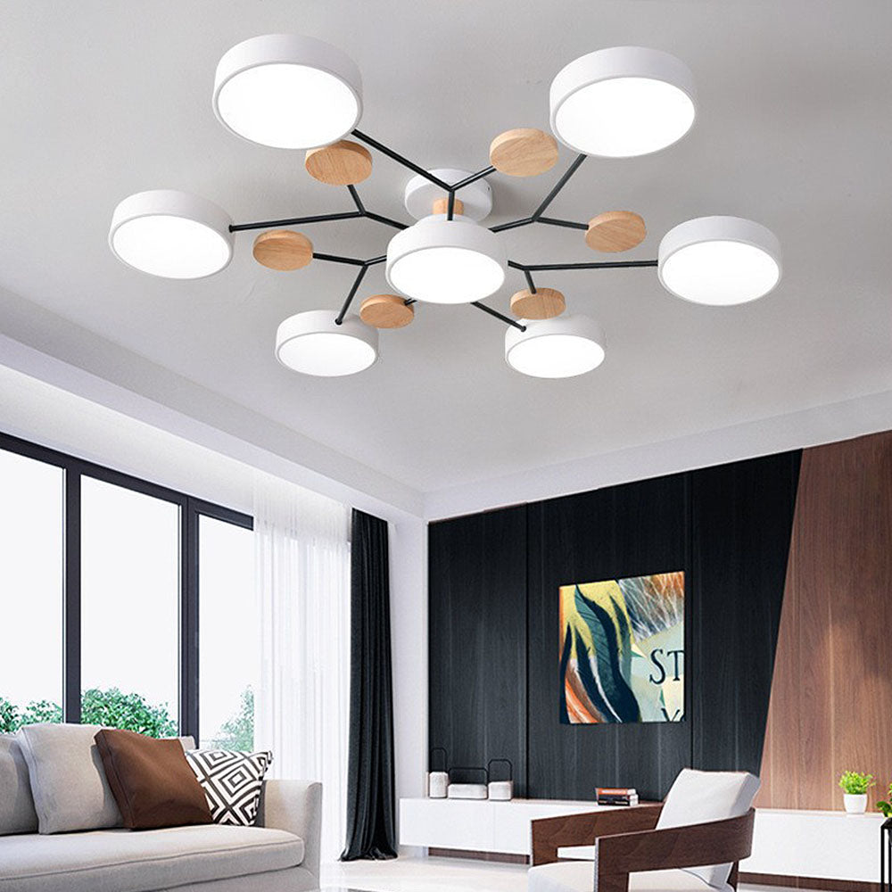 LED Ceiling Light - Iron & Acrylic - Modern Flush Mount - Multi-Head Design - Image 9