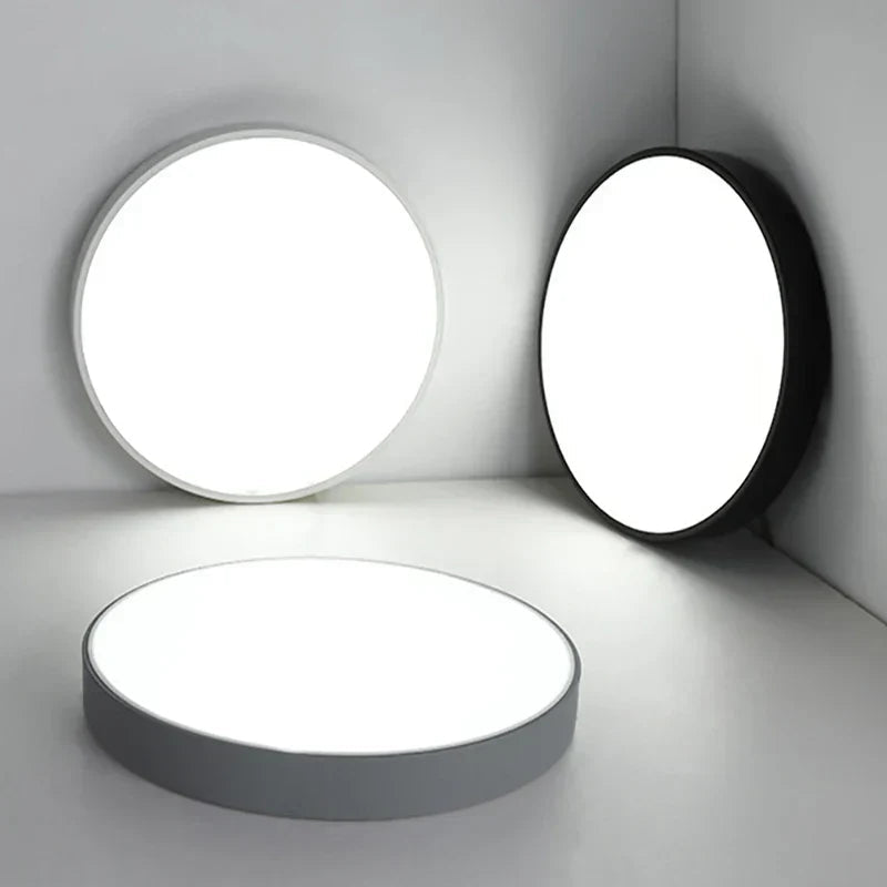 LED Ceiling Light - Round Aluminium Fixture - Modern Minimalist Style - Image 6