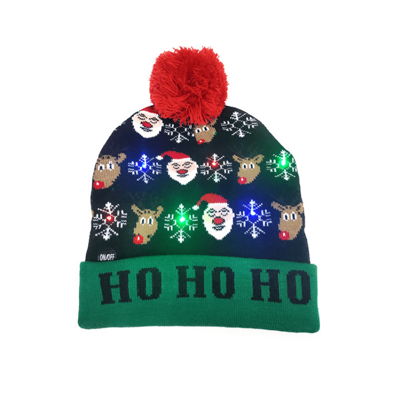 LED Christmas Beanie - Light-Up and Festive for the Holidays