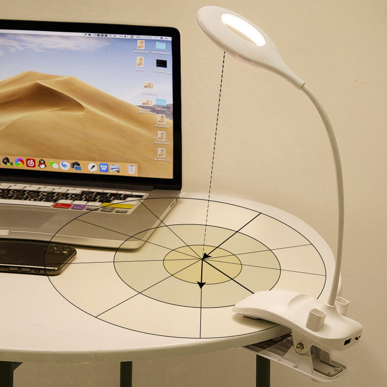 LED Clamp Desk Lamp - Rechargeable - Modern - with Phone Holder and Pen Storage - Image 3